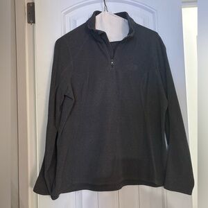 North Face Fleece Quarter Zip Grey Medium